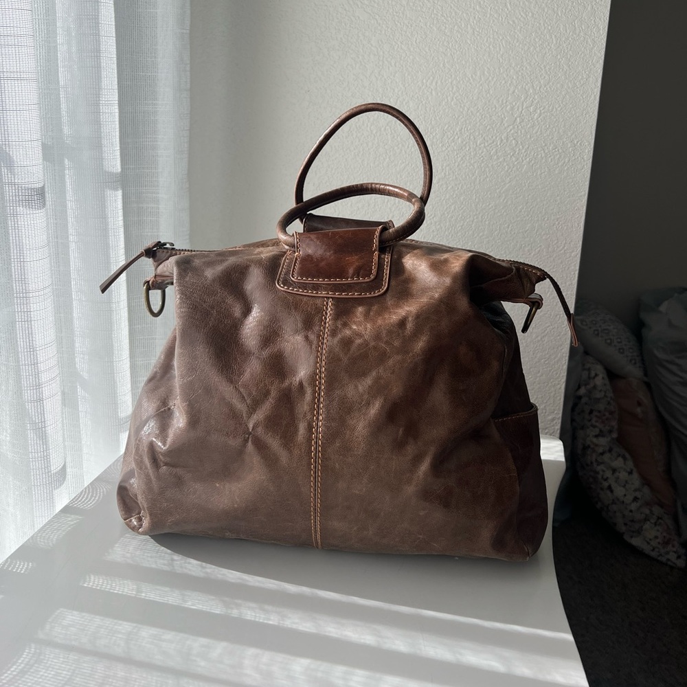 HOBO Sheila Large Satchel in a dark brown